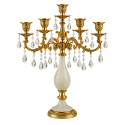 Private label console table production in Turkey – white and gold luxury design.