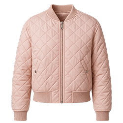 Turkish pink quilted jacket manufacturer wholesale outerwear production