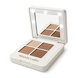 Private label eyeshadow compact production in Turkey – makeup palette with mirror.