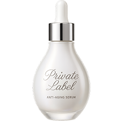 Private label serum production in Turkey – glass dropper bottle packaging.