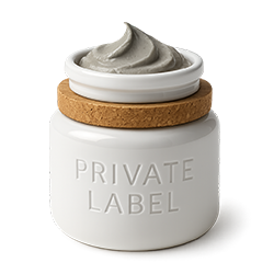 Private label skincare cream production in Turkey – eco-friendly wooden cap packaging.