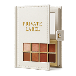 Private label eyeshadow palette production in Turkey – nude tones makeup palette.