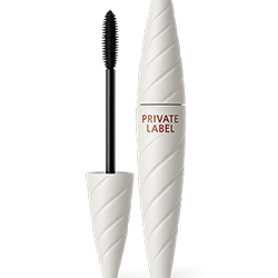 Private label mascara production in Turkey – luxury white packaging.